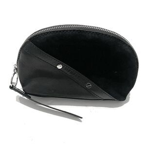 Liebskind Berlin Suede Leather Makeup Pouch Black